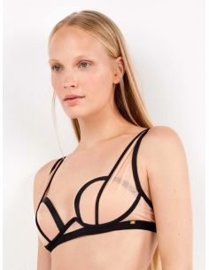 Sujetador bralette lurex semitransparente