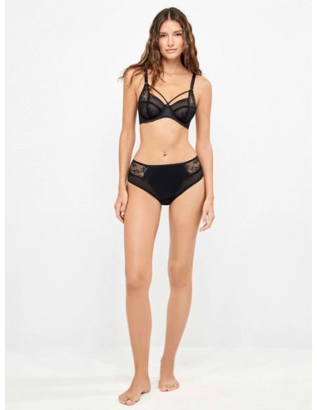 Braguita bikini con encaje y tul