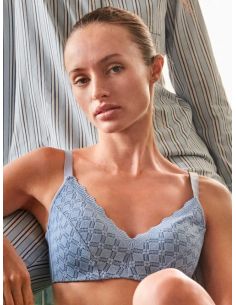 Sujetador capacidad sin aro encaje geométrico