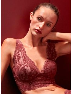 Sujetador bralette encaje terciopelo