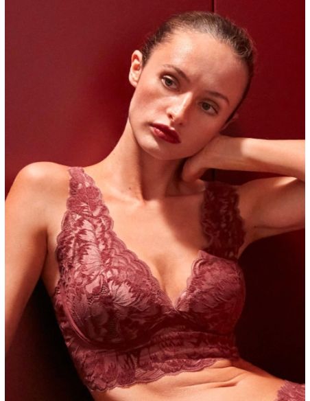 Sujetador bralette encaje terciopelo
