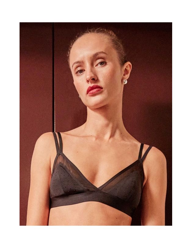 Sujetador triangular copa extraíble microfibra...