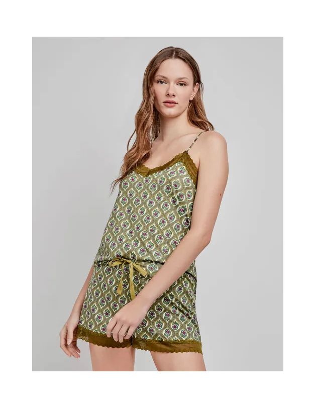 Pijama corto estampado