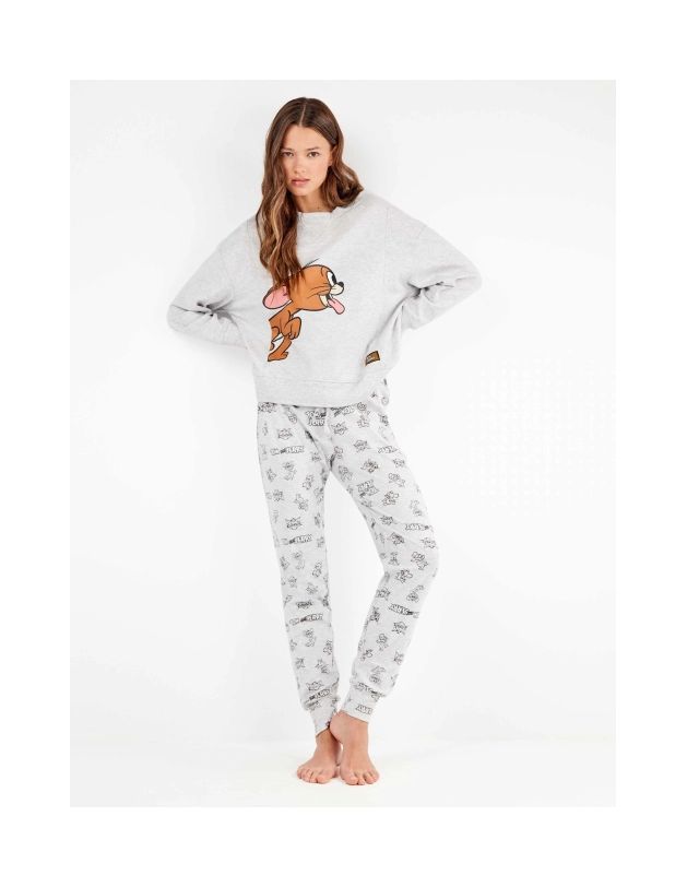 Conjunto pijama Tom & Jerry en punto interlock