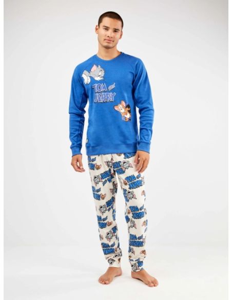 Conjunto pijama de hombre Tom & Jerry en punto interlock
