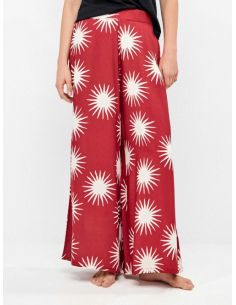 Pantalón largo pierna ancha estampado soles in and out...