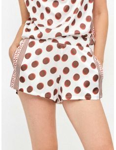 Short tejido satinado estampado monogram
