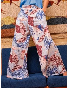 Pantalón largo fluido estampado gisela