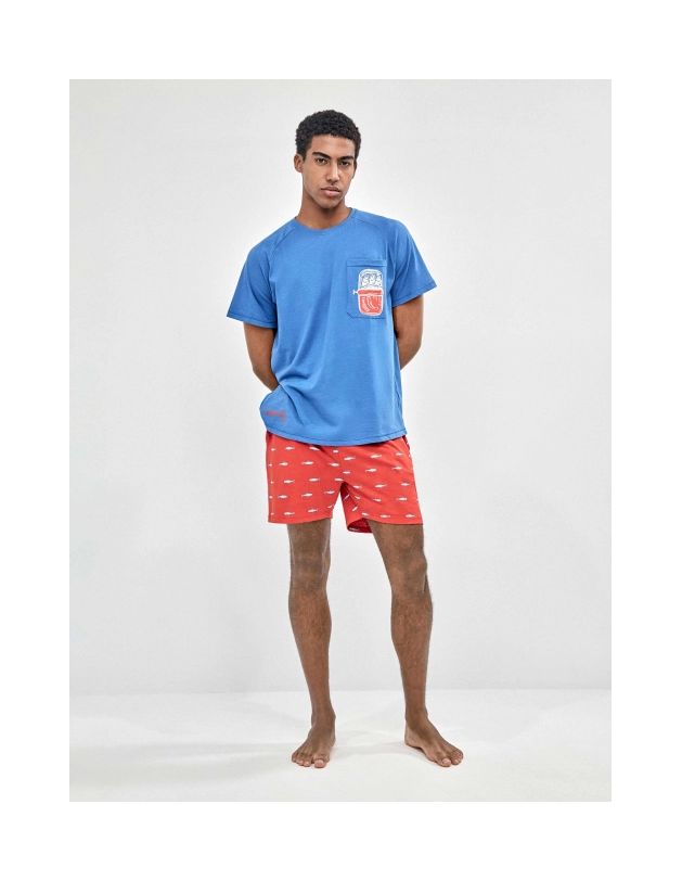 Pijama hombre estampado marino gisela