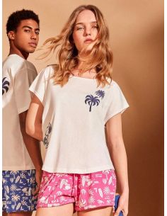 Pijama sin mangas estampado Snoopy gisela