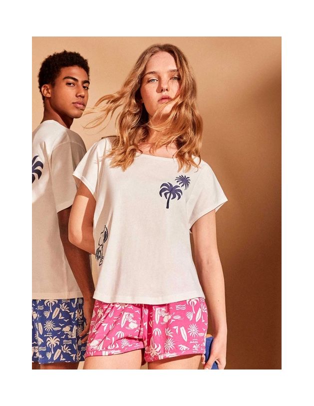 Pijama sin mangas estampado Snoopy gisela
