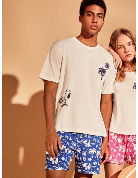 Pijama hombre estampado Snoopy gisela