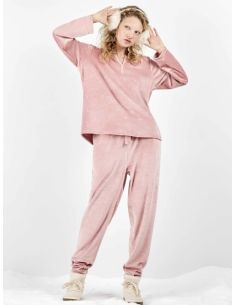 Pijama de tejido polar elástico estampado con estrellitas...