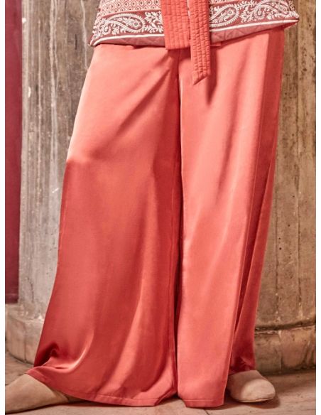 Pantalón fluido satinado