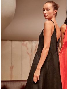 Camisón largo de satén con tirantes ajustables