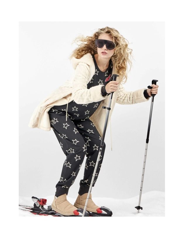 Bata larga con cierre de cremallera