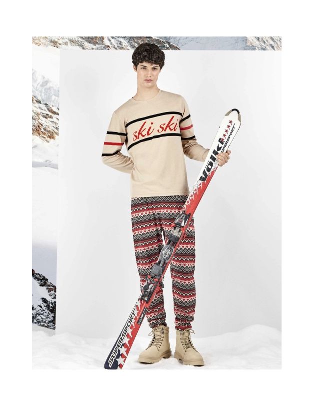 Conjunto pijama hombre ski con pantalón...