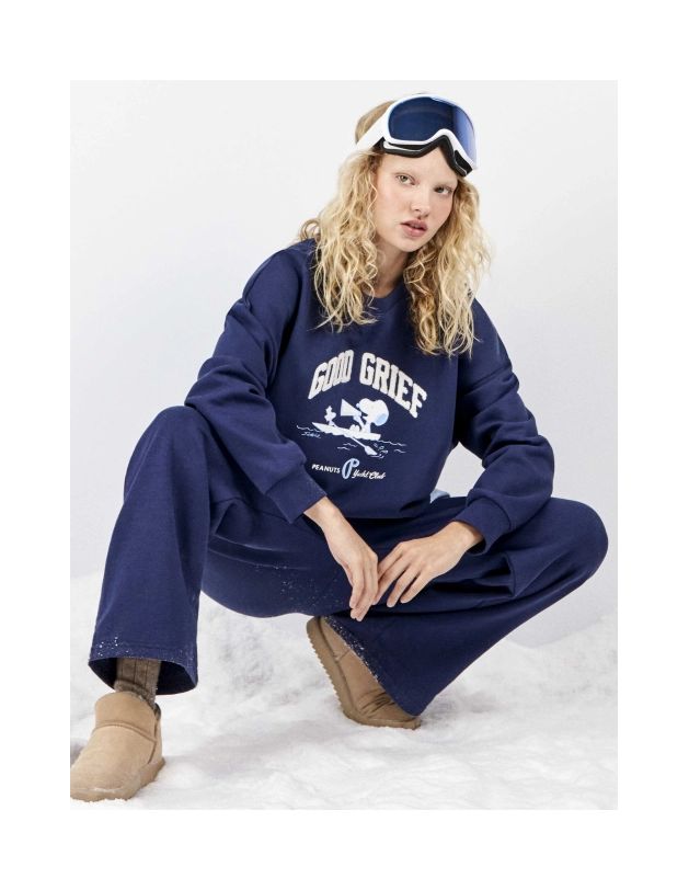 Pijama largo de Snoopy en felpa perchada