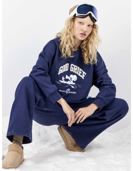 Pijama largo de Snoopy en felpa perchada