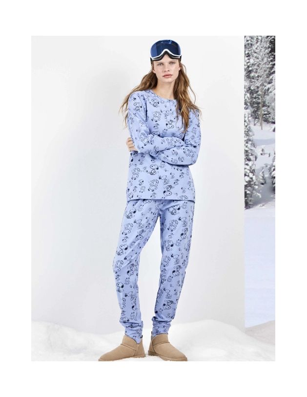 Pijama largo estampado de Snoopy