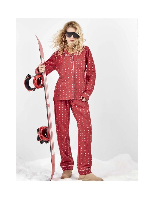 Pijama camisero de Snoopy con estampado