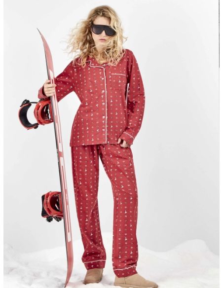 Pijama camisero de Snoopy con estampado