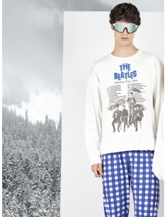 Conjunto pijama hombre The Beatles con pantalón de rayas