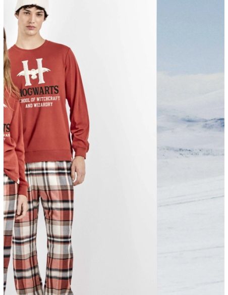 Conjunto pijama hombre de Harry Potter con pantalón de cuadros