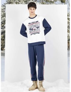 Conjunto pijama hombre con camiseta estampada de Superman