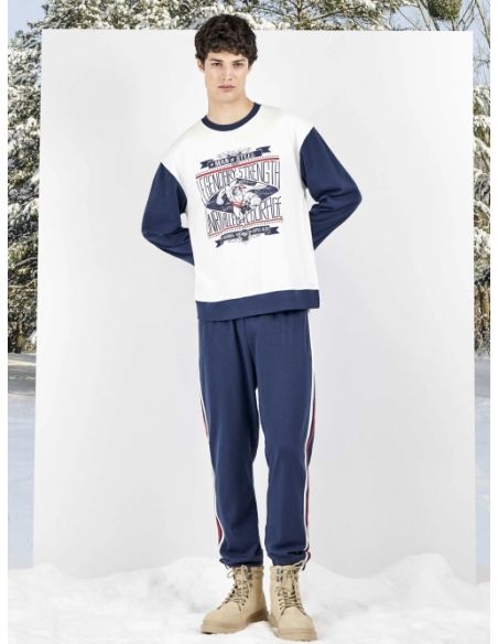 Conjunto pijama hombre con camiseta estampada de Superman