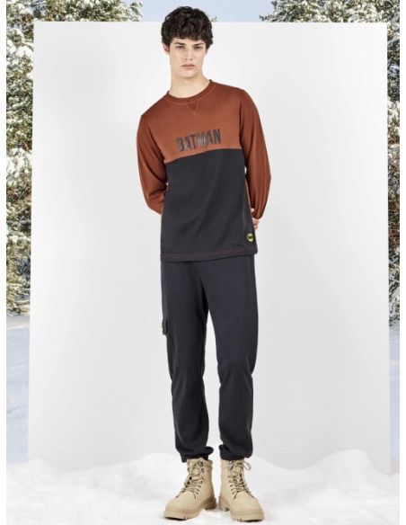 Conjunto pijama hombre de Batman en tejido de punto interlock