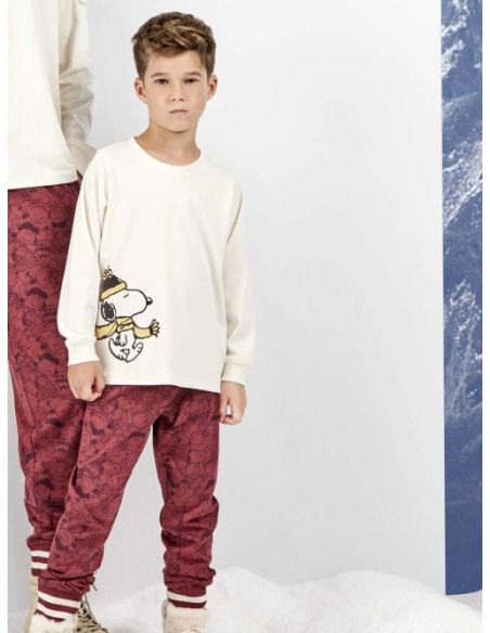 Pijama infantil niño estampado de Snoopy