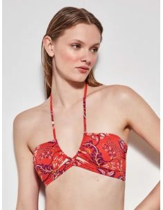 Top bikini bandeau sin aro