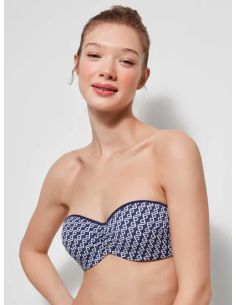 Top bikini bandeau desmontable