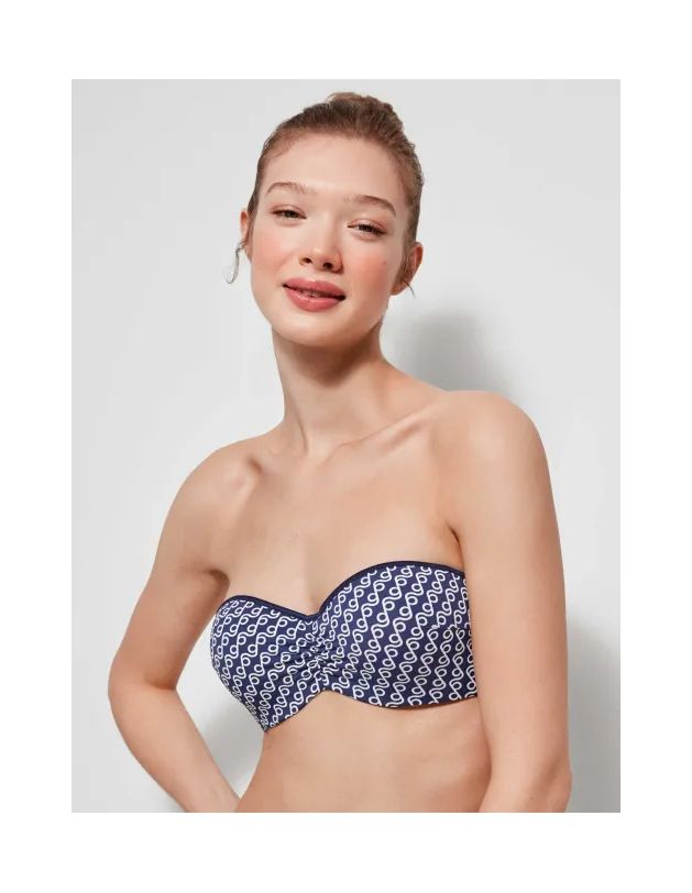 Top bikini bandeau desmontable