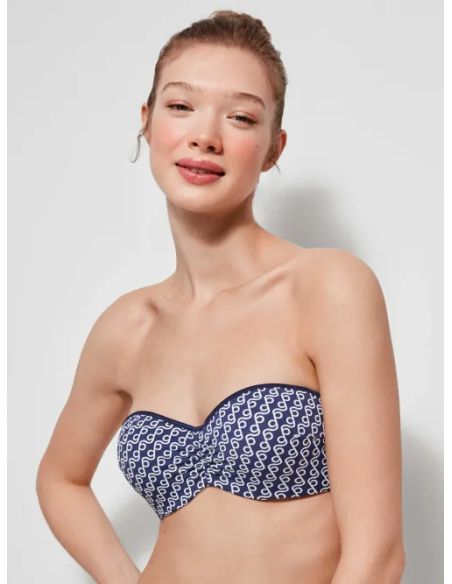 Top bikini bandeau desmontable