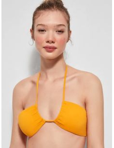 Top bikini bandeau con foam extraíble