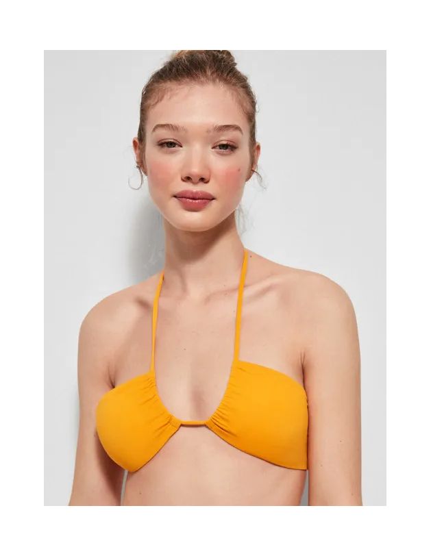 Top bikini bandeau con foam extraíble