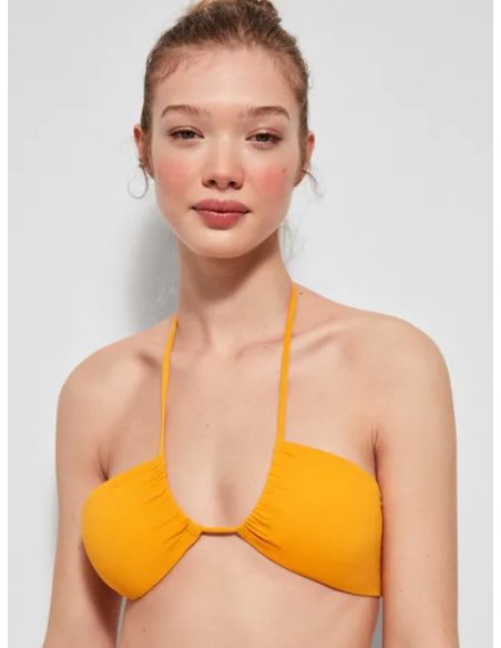 Top bikini bandeau con foam extraíble
