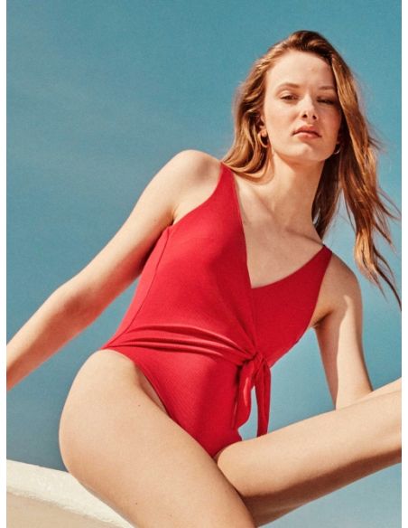 Bañador escote en uve sin aro