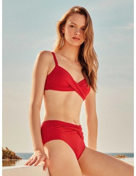 Top bikini capacidad en tejido estructura