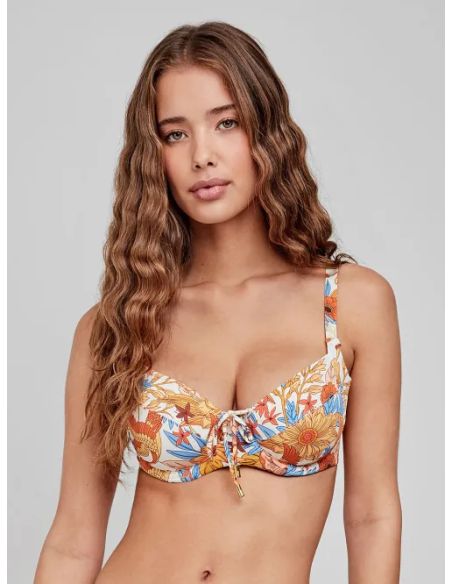 Top bikini capacidad sin foam copas C y D.