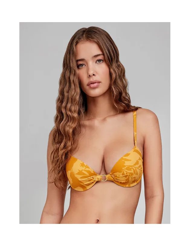 Top bikini estampado en copas B y C