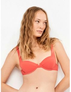 Top bikini balconette rojo gisela