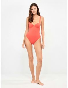 Bañador escote balconette copas extraíbles