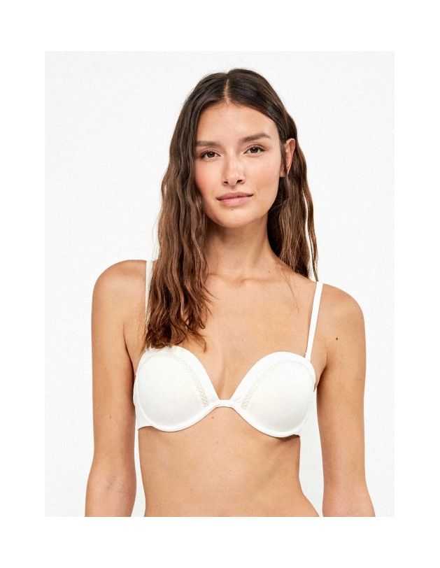 Top bikini bandeau escote pronunciado gisela