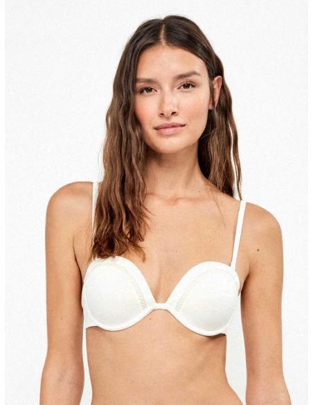 Top bikini bandeau escote pronunciado gisela