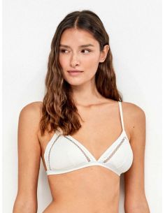 Top bikini triangular troquelado gisela