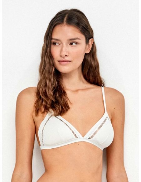 Top bikini triangular troquelado gisela