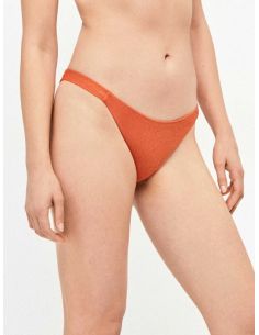 Braguita bikini clásica en tejido estructura lurex dorado